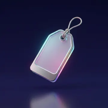 Glass price tag icon